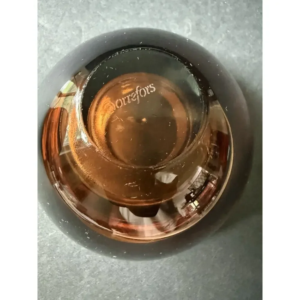 Orrefors Glass Votive Candle Holder Nordic Light Delight Bronze Lena Bergstrom
